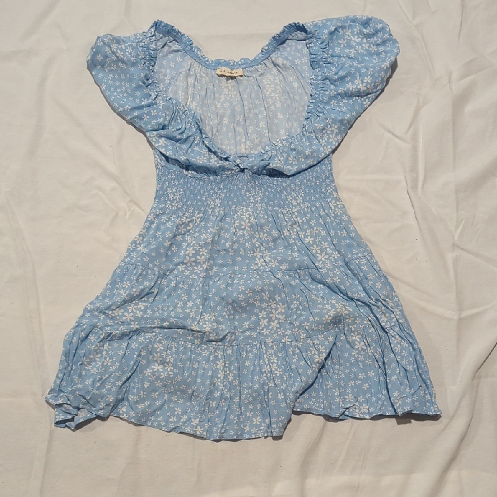 La Hearts Blue Floral Dress